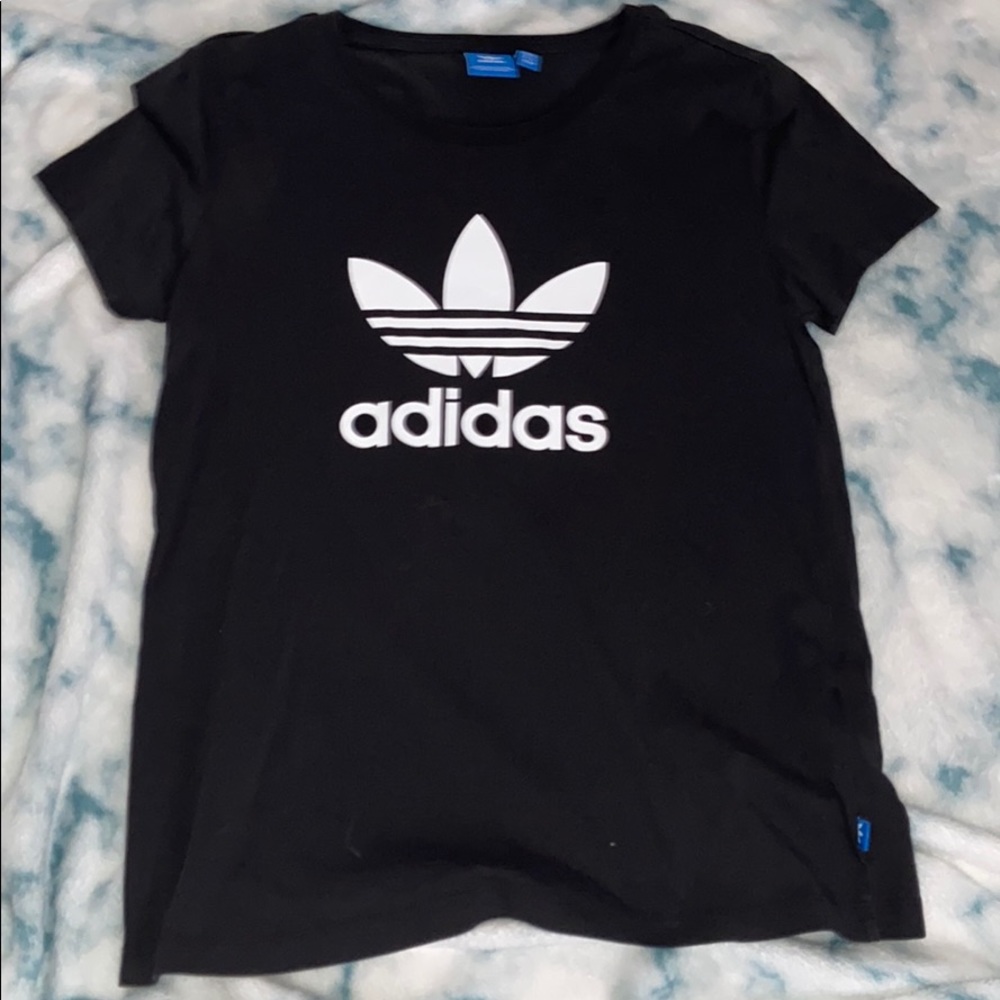Black and white Adidas shirt